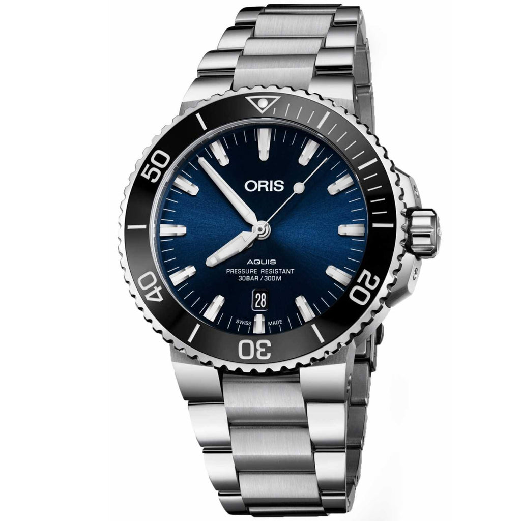 Oris - Aquis 43.5 mm Blue Dial Stainless Steel Date - 0173377304135-0782405PEB