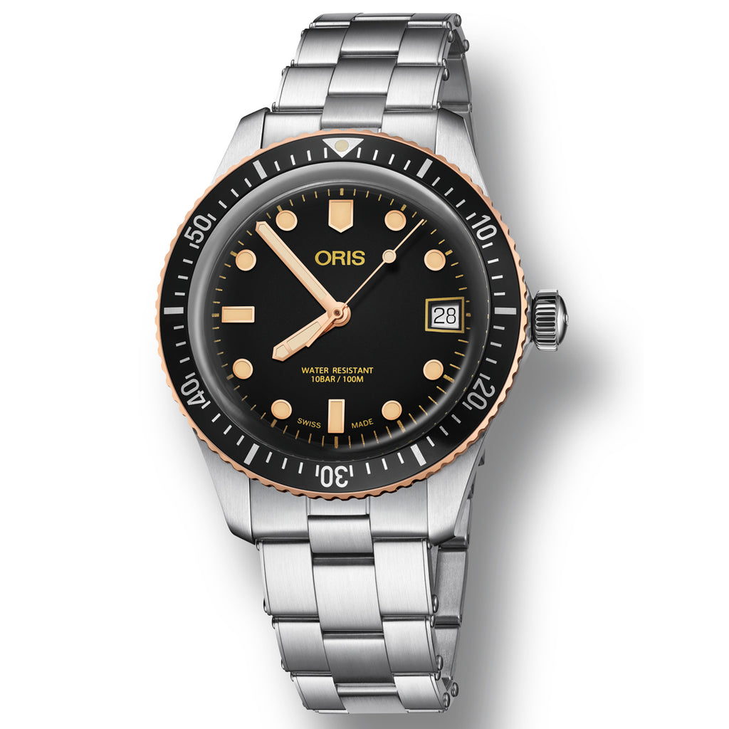 Oris - Divers Sixty Five 36 mm Stainless Steel Bracelet Bronze Bezel - 0173377474354