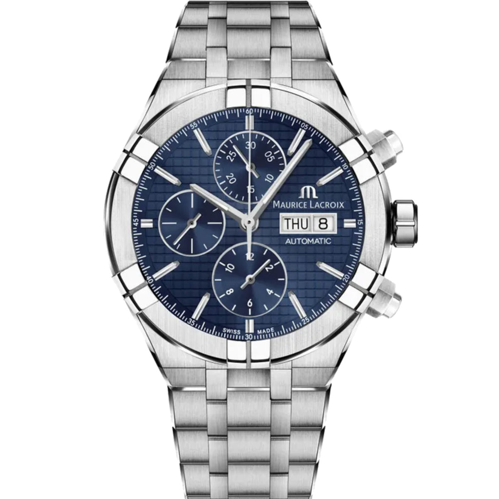 Maurice Lacroix - AIKON 44 mm Chronograph Automatic Blue Dial - AI6038-SS002-430-1