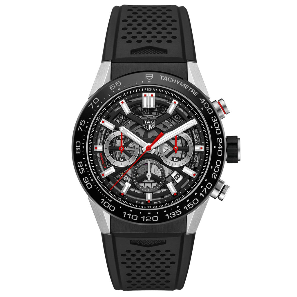 TAG Heuer - Carrera 45 mm Automatic Chronograph Skeleton Dial - CBG2A10.FT6168