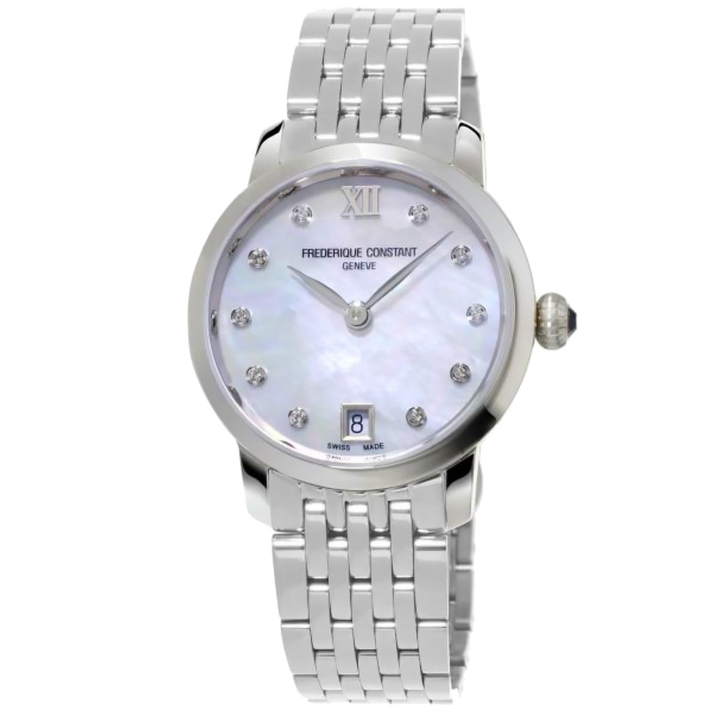 Frederique Constant - Slimline Women's Mother of Pearl Diamond Dial - FC-220MPWD1S26B