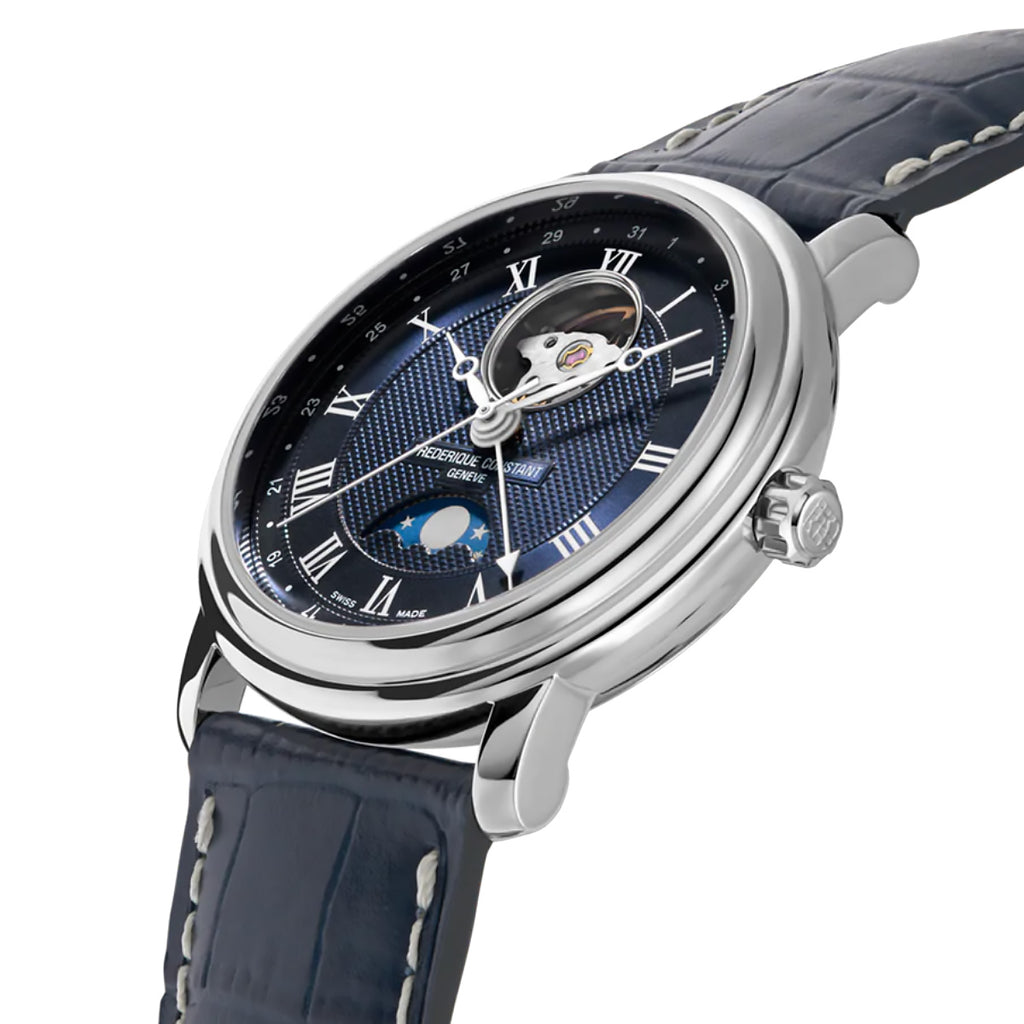 Frederique Constant - Classics Heart Beat Moon-phase Blue Dial Date - FC-335MCNW4P26
