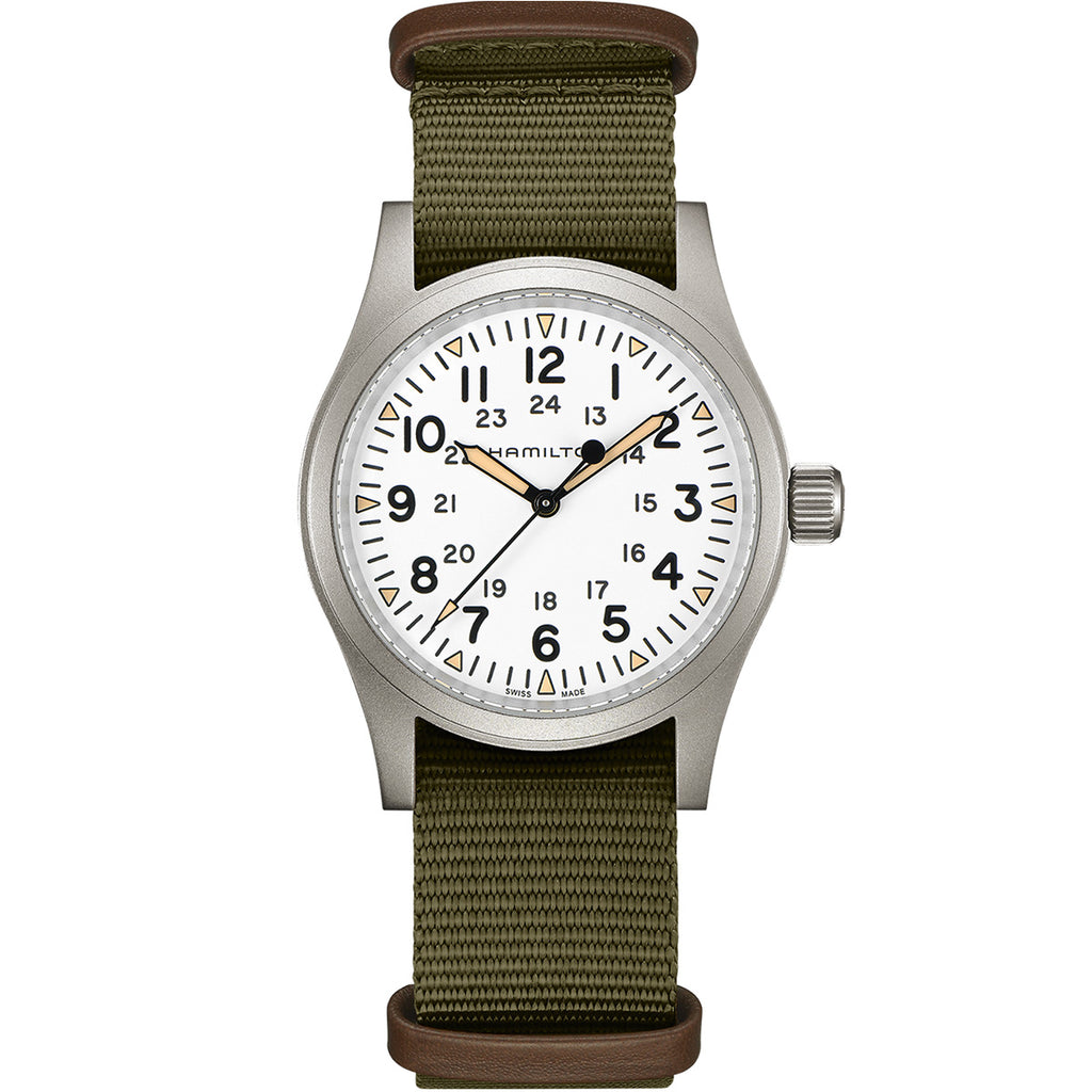 Hamilton - Khaki Field 38 mm Mechanical White Dial Military - H69439411