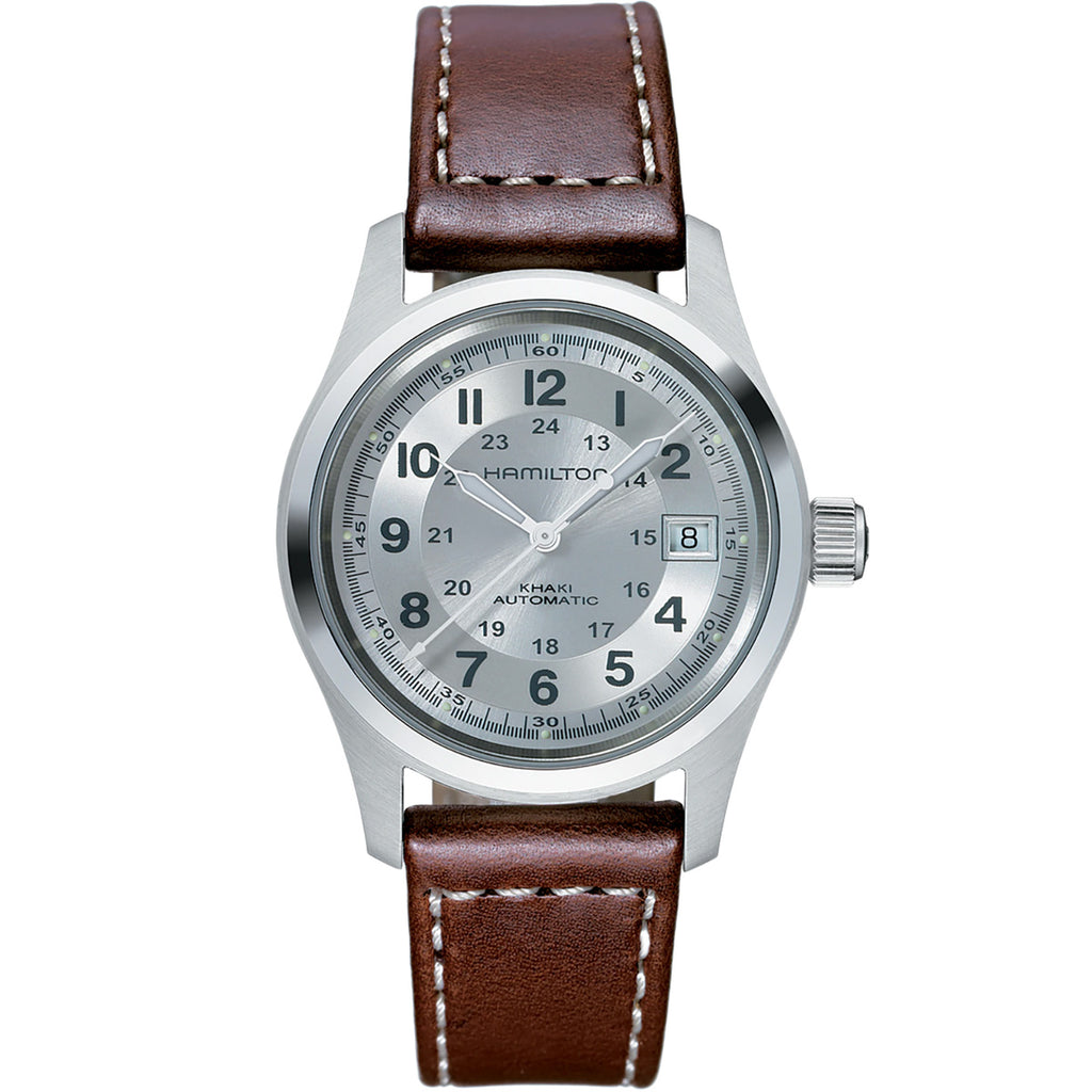 Hamilton - Khaki Field 38 mm Automatic Silver Dial Date - H70455553