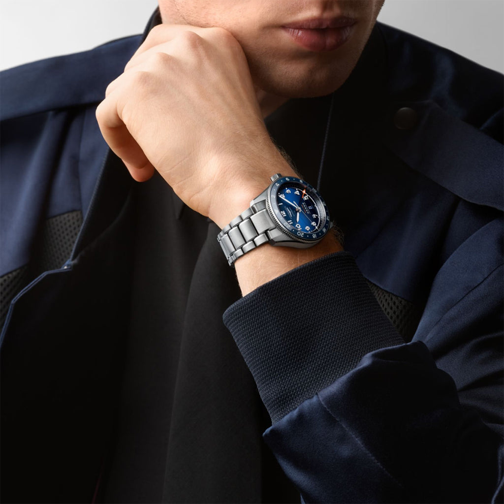 Longines - Spirit Zulu Time GMT 42 mm Blue Dial Bracelet - L38124936