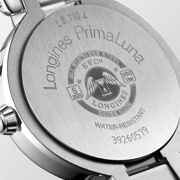 LONGINES PrimaLuna Stainless Bracelet Roman Numerals Date L8110471 Jewelry Pavilion