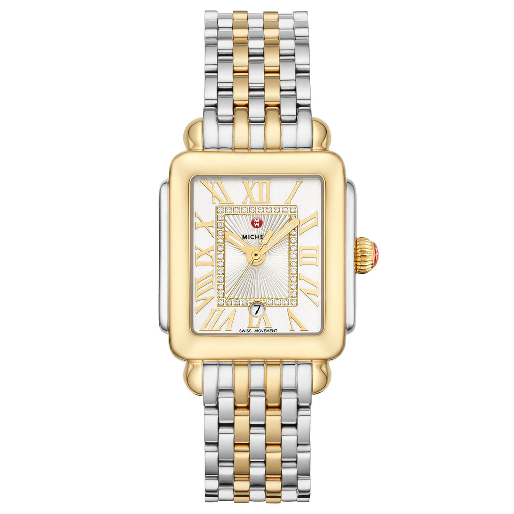 Michele - Deco Madison Mid Two-Tone 18K Gold Diamond Dial - MWW06G000013