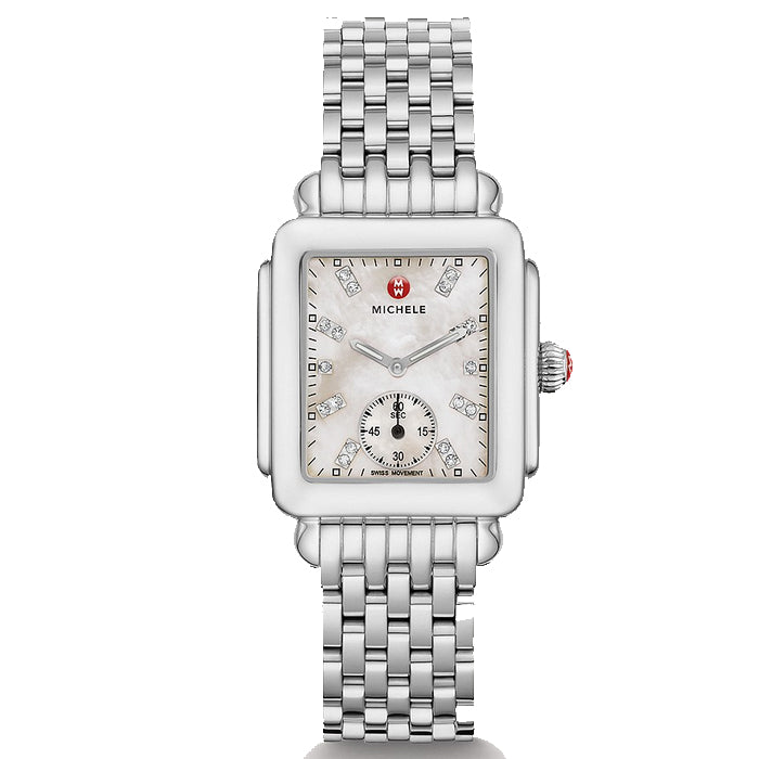 Michele - Deco Mid Stainless Diamond MOP Dial - MWW06V000002
