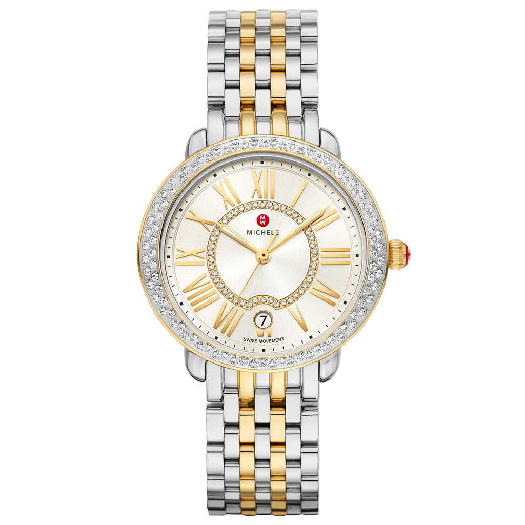 Michele - Serein Mid Two-Tone 18K Gold Diamond Pearl Dial - MWW21B000138