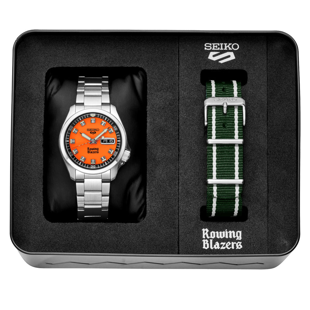 Seiko - 5 Sports Rowing Blazers Collaboration Orange Limited Edition - SRPJ57
