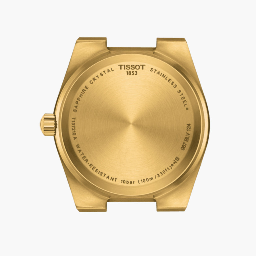 Tissot - PRX 35 mm Quartz Champagne Dial Yellow Gold PVD Case Date - T1372103302100
