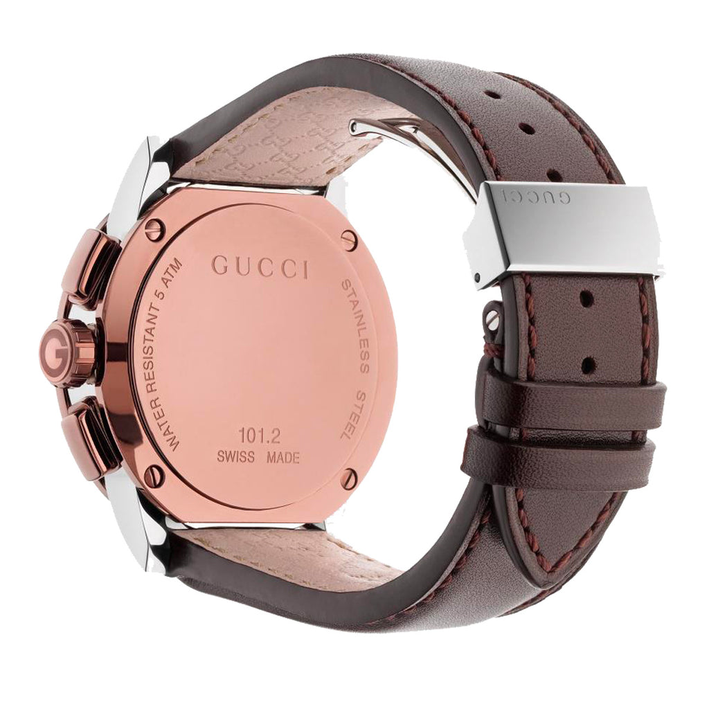 Gucci G-CHRONO XL 44 mm Steel & Brown PVD Case Guilloché Dial - YA101202