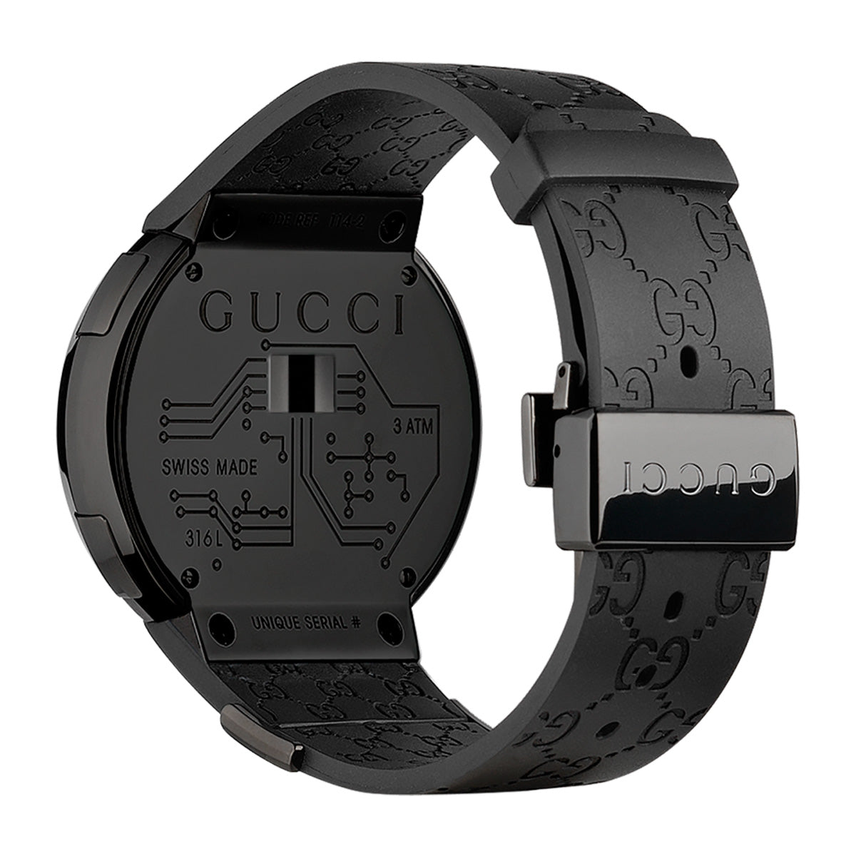 Gucci Ya114207 Gucci Rubber Watch Strap Gucci I-Gucci 44 Mm