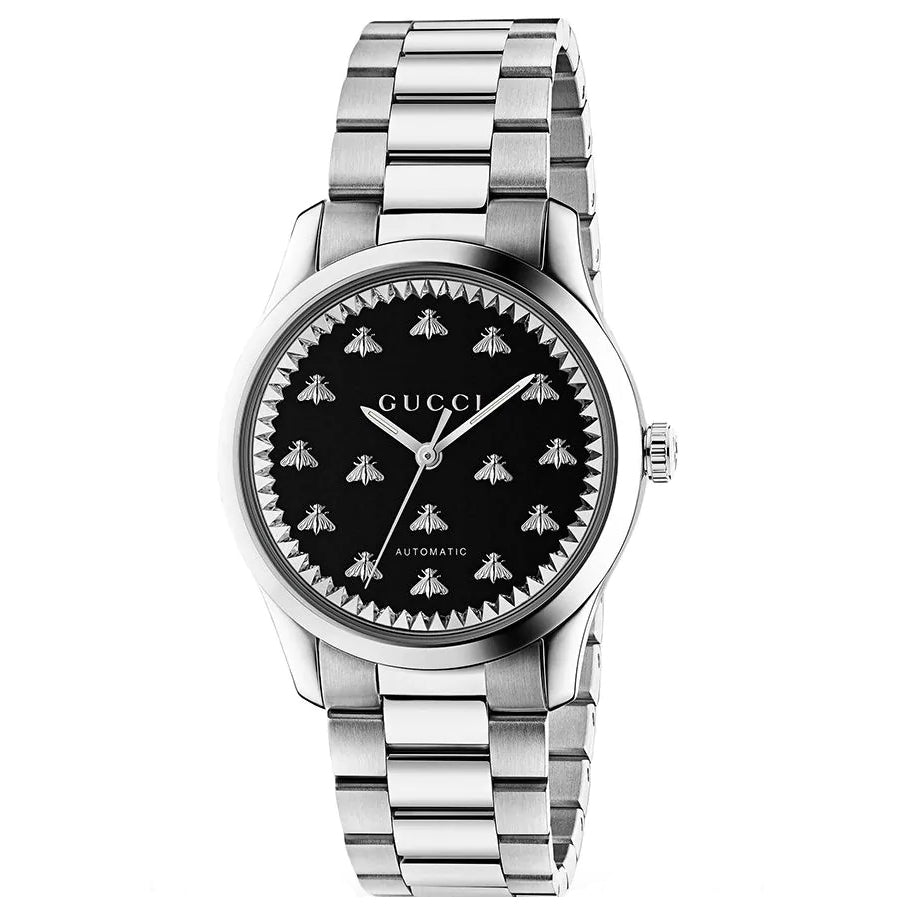 Gucci G-Timeless With Bee Motif 38 mm Automatic Black Onyx Dial - YA1264130