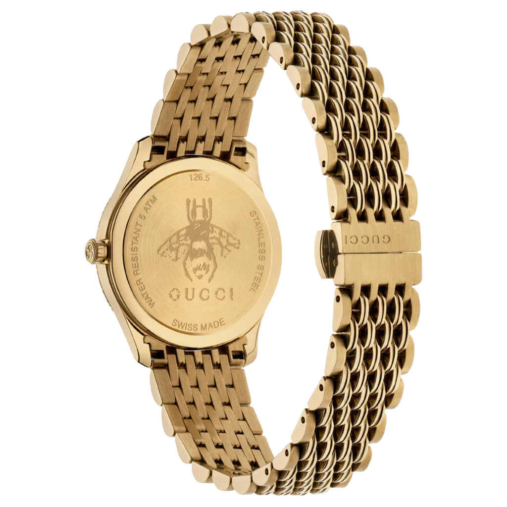 Gucci G-Timeless Slim 29 mm Yellow Gold Bee Seconds Hand - YA1265021
