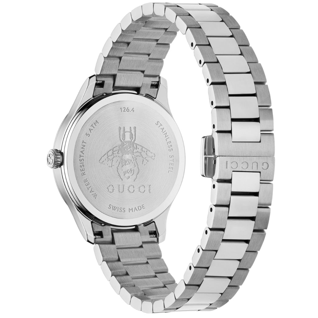 Gucci G-Timeless With Bee Motif 32 mm Silver Dial Stainless Steel Bracelet - YA1265031