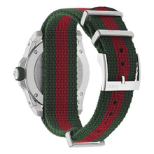 Load image into Gallery viewer, GUCCI Dive 40 mm M3 Steel Case Green Dial Recycled Green Red Strap - YA136339