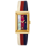 Gucci G-Frame 34 mm Sylvie Colorful Mother of Pearl Bees Dial M3 - YA147405