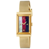 Gucci G-Frame 34 mm Sylvie Mother of Pearl Cream Red Blue Bees Dial M3 - YA147410