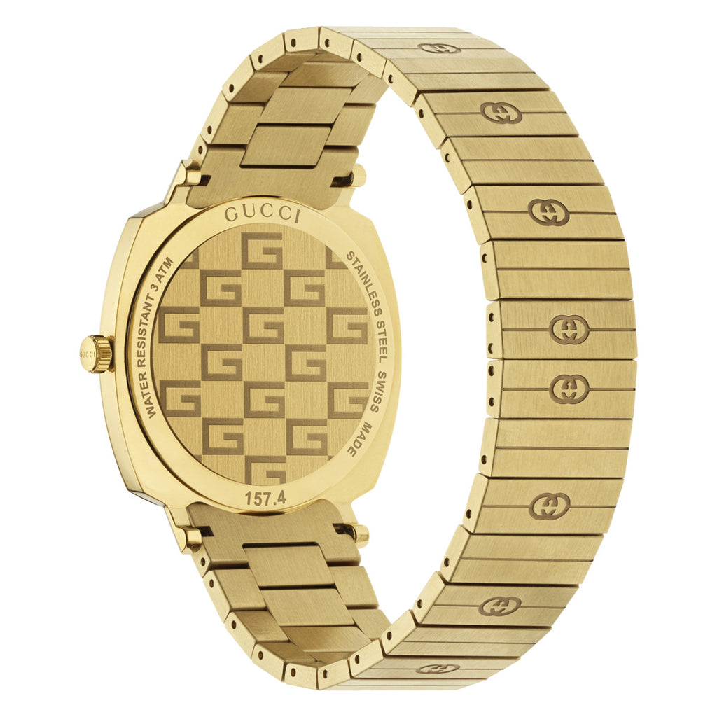 Gucci Grip M3 Minute Hour Date Windows PVD Yellow Gold Case - YA157409