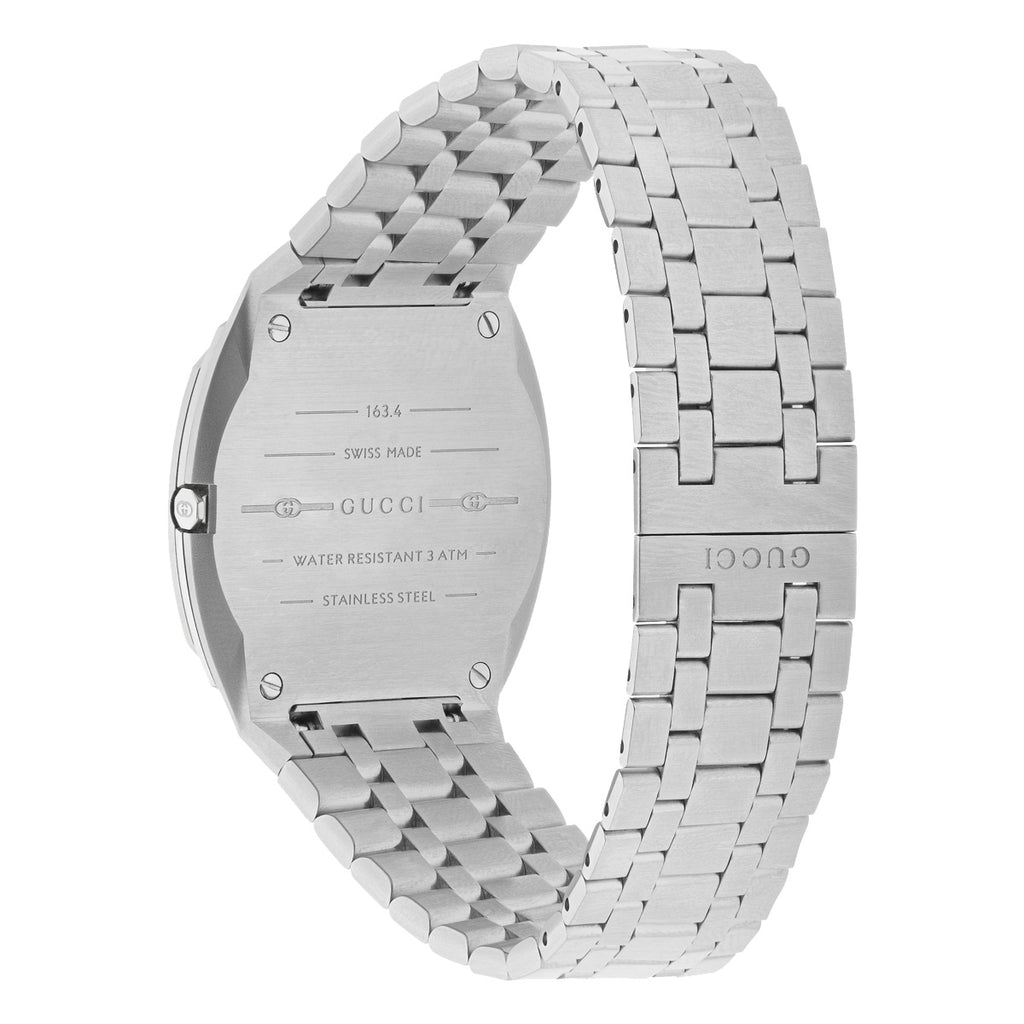 GUCCI 25H 34 mm Stainless Steel Case Interlocking G Motif Dial - YA163402