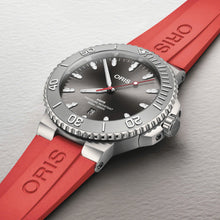 Load image into Gallery viewer, Oris - Aquis 43.5 mm Grey Dial Relief Bezel Red Rubber Band - 01 733 7789 4153-07 4 23 36FC