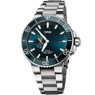 Oris - Aquis 45.5 mm Small Second Blue Ceramic Bezel - 0174377334155-07824 05PEB