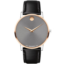 Load image into Gallery viewer, Movado - Museum Classic 40 mm Rose Gold &amp; Steel Gray Sunray Dial - 0607999