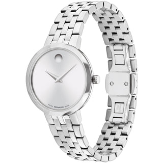 Movado - Museum Classic 29.5 mm Women's Silver White Sunray Dial - 0608004