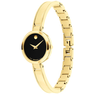 Movado - Moda 24 mm Bangle Bracelet Women's Black Lacquered Dial - 0608013