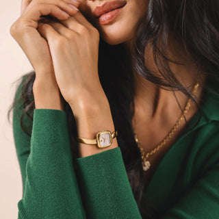 Movado - Museum Bangle 21.5 mm Cushion Case Champagne Dial - 0608058