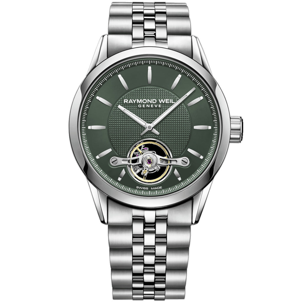 Raymond Weil - Freelancer Green Dial Automatic Visible Balance - 2780-ST-52001