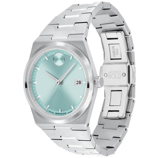 Movado - Bold Quest 35 mm Blue Seafoam Dial Steel Bracelet - 3601186
