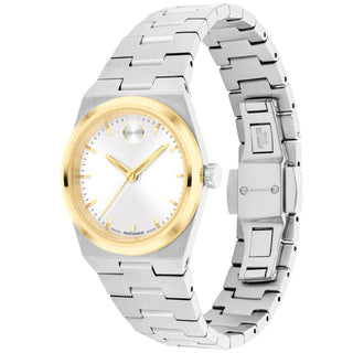 Movado - Bold Quest Mini 28 mm Two-Tone Case White Dial - 3601291