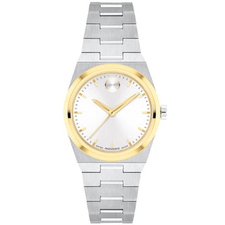 Movado - Bold Quest Mini 28 mm Two-Tone Case White Dial - 3601291