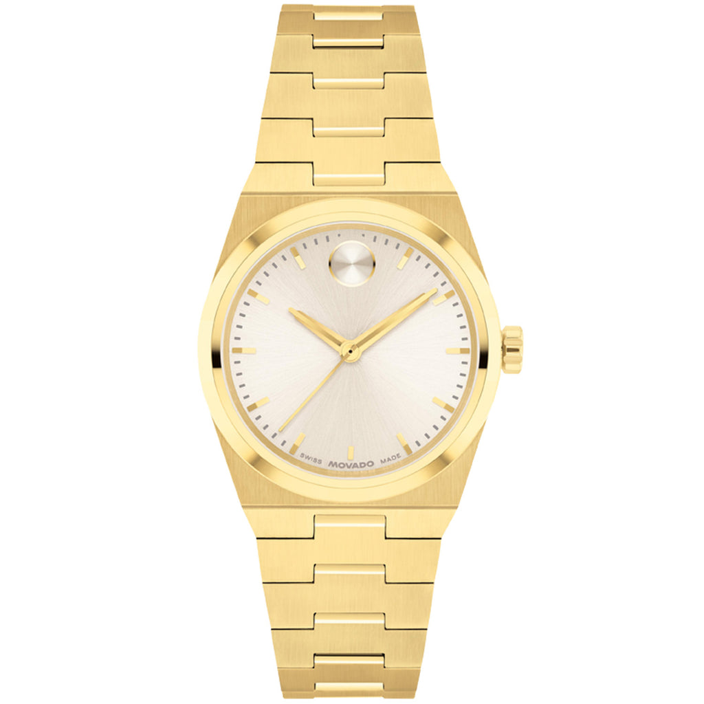 Movado - Bold Quest Mini 28 mm Yellow Gold Case Champagne Dial - 3601294
