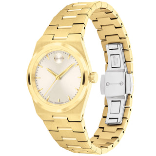 Movado - Bold Quest Mini 28 mm Yellow Gold Case Champagne Dial - 3601294
