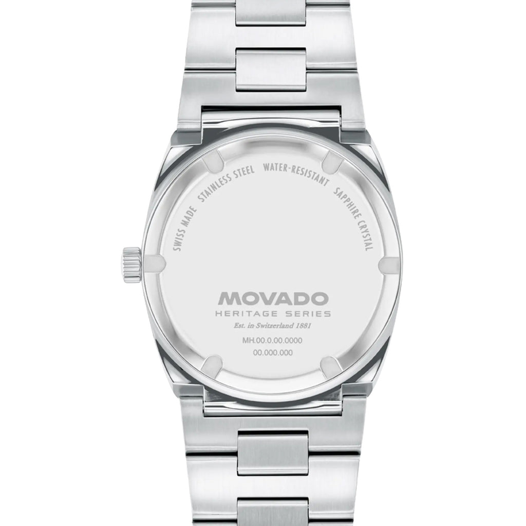 Movado - Heritage Series Ondoplan 36 mm Blue Dial Fluted Bezel - 3650215