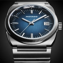 Load image into Gallery viewer, Movado - Heritage Series Ondoplan 36 mm Blue Dial Fluted Bezel - 3650215