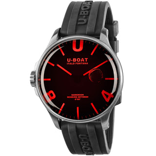 U-Boat - Darkmoon 44 mm Red Glass SS/Rubber - 8465B