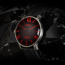 Load image into Gallery viewer, U-Boat - Darkmoon 44 mm Red Glass SS/Rubber - 8465B