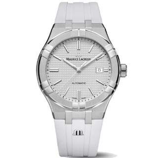 Maurice Lacroix - AIKON 42 mm Light Gray Rubber Strap - AI6008-SS000-130-2