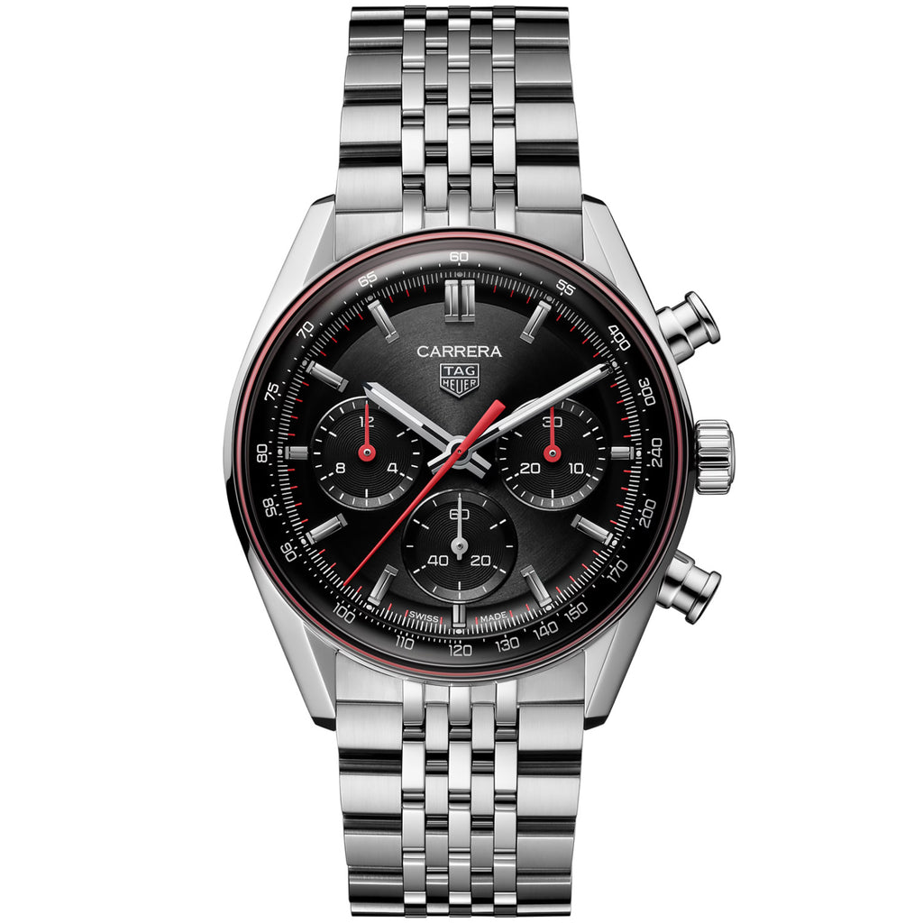 TAG Heuer - Carrera 41 mm Chronograph Glass Box Black Dial - CBS2114.BA0053