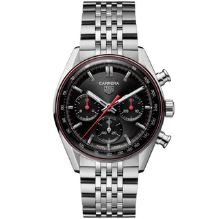 TAG Heuer - Carrera 41 mm Chronograph Glass Box Black Dial - CBS2114.BA0053