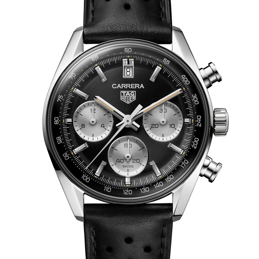 Tag Heuer - Carrera 39 mm Chronograph Glass Box Black Dial - CBS2210.FC6534