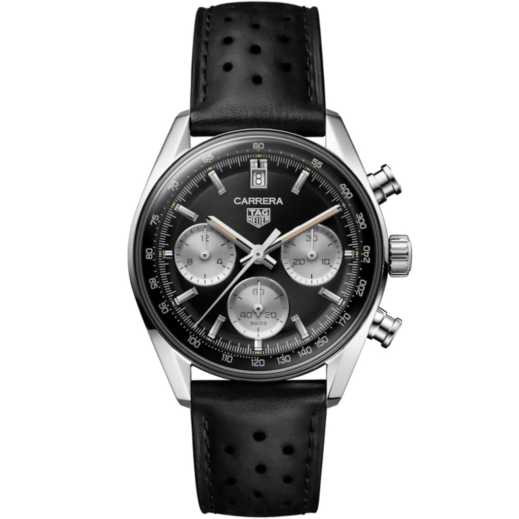 Tag Heuer - Carrera 39 mm Chronograph Glass Box Black Dial - CBS2210.FC6534