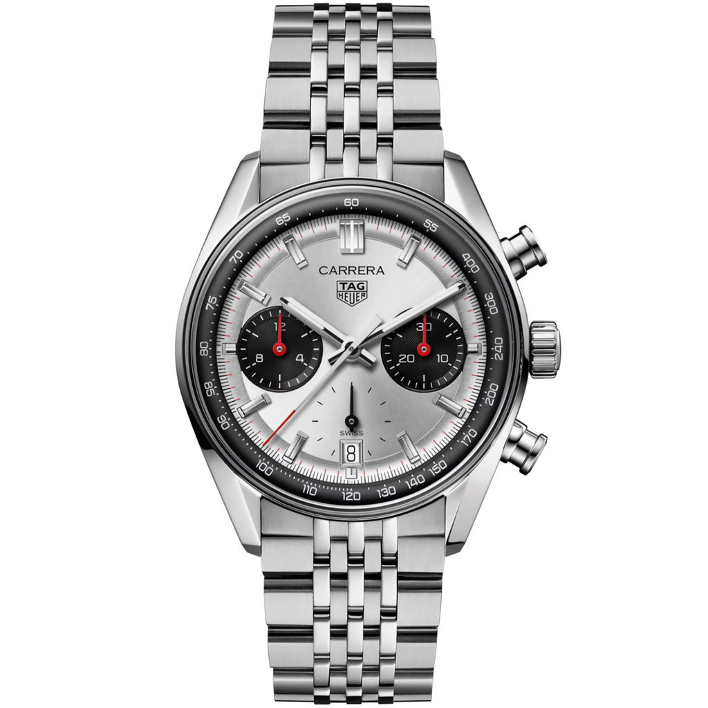 TAG Heuer - Carrera 39 mm Chronograph Glass Box Panda Dial - CBS2216.BA0048
