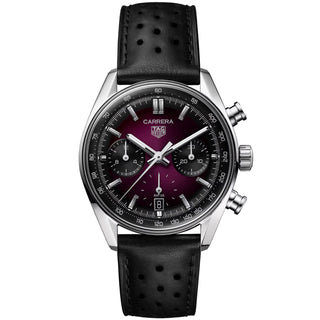 TAG Heuer - Carrera 39 mm Chronograph Glass Box Purple Dial - CBS2219.FC6607