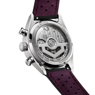 TAG Heuer - Carrera 39 mm Chronograph Glass Box Purple Dial - CBS2219.FC6607