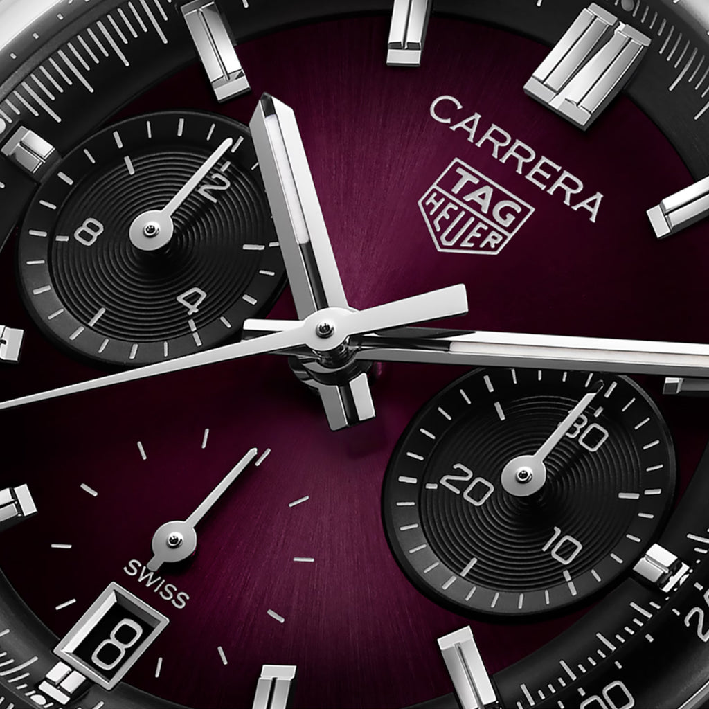TAG Heuer - Carrera 39 mm Chronograph Glass Box Purple Dial - CBS2219.FC6607